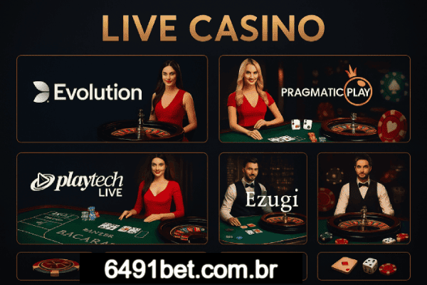 6491BET com 50+ mesas de cassino ao vivo em HD 4K.